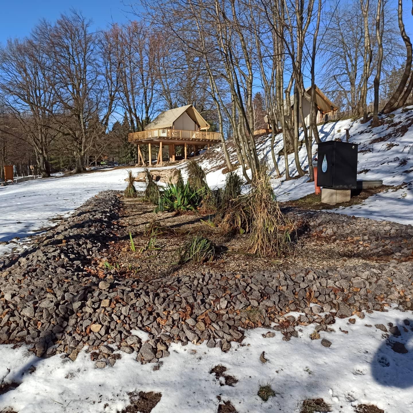 Realizácia koreňovej čistiarne odpadových vôd ECOAIR-FOREST GLAMPING.